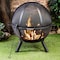 Deko Living 34 Inch Diameter Outdoor Steel Wood Burning Sphere Fire Pit COB10508 - alternate 4
